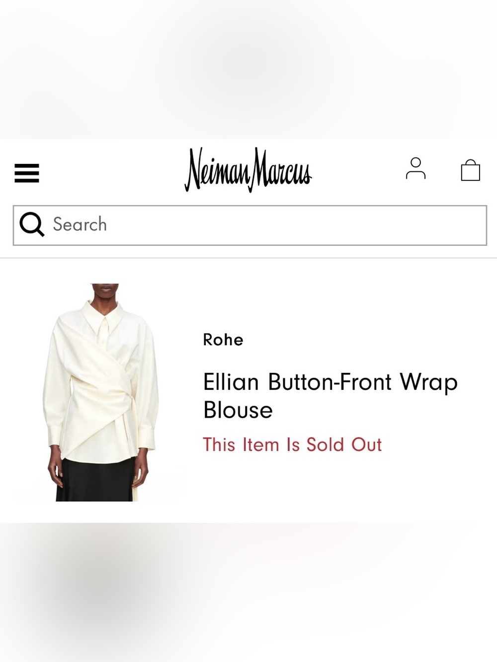 ROHE-High End, Elegant Wrap-Detail Blouse -LIKE NEW - Picture 6 of 7